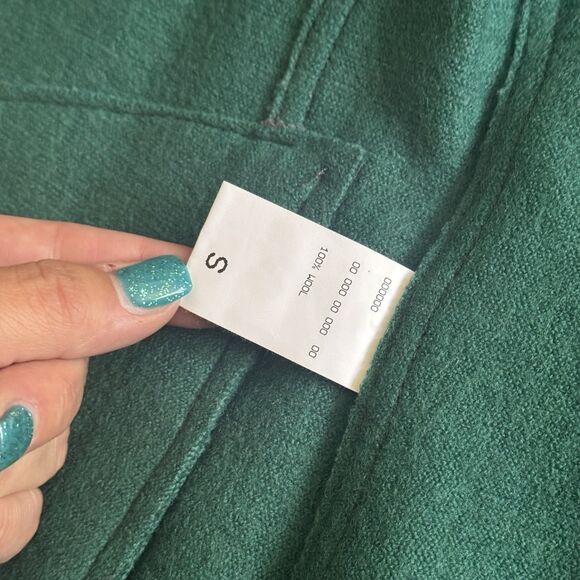Frauenschuh All 100% Wool Jacket Womens Small Teal Green Coat Zip Up EUC - Picture 10 of 11